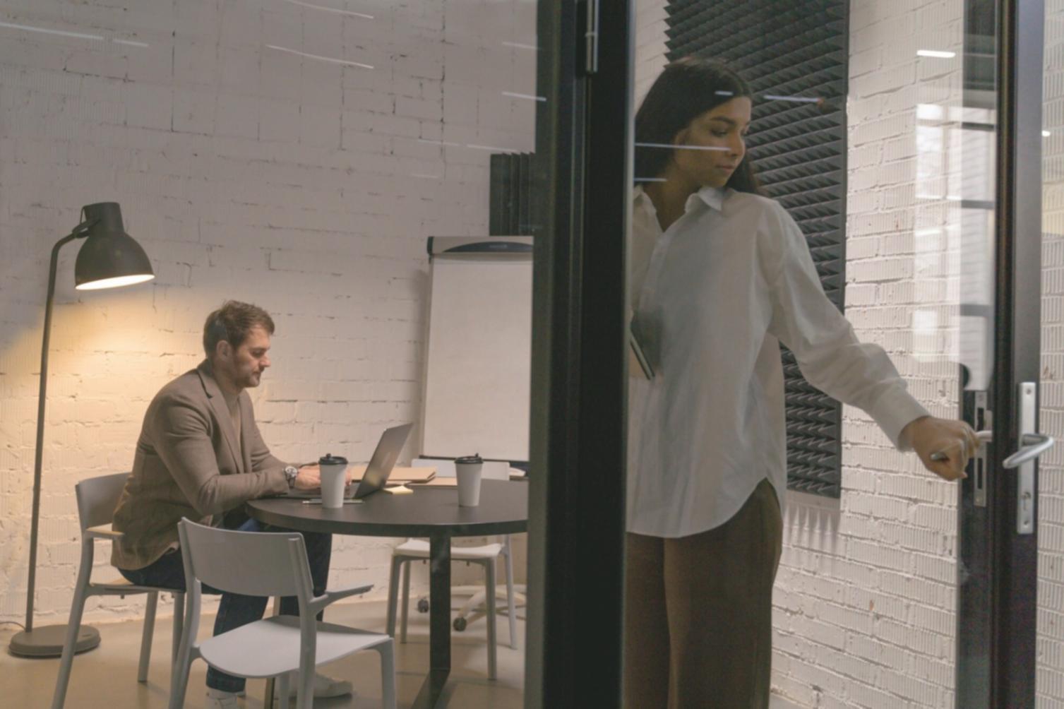 Teilnehmer beim praktischen Übungsgespräch